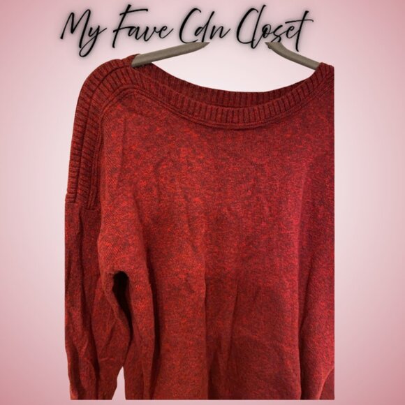 Old Navy Long Knit Red Sweater Ladies L - Picture 3 of 7